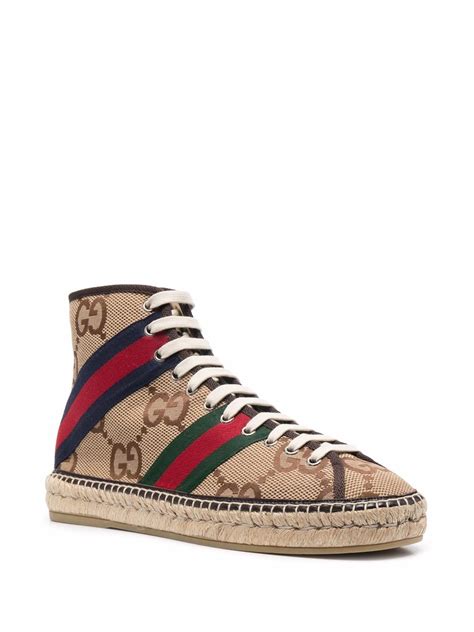 gucci jumbo gg lace-up espadriles|designer Gucci espadrilles.